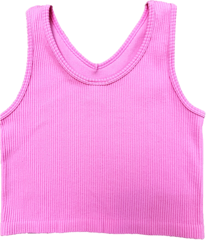 Marina Printed Pointelle Tank Top