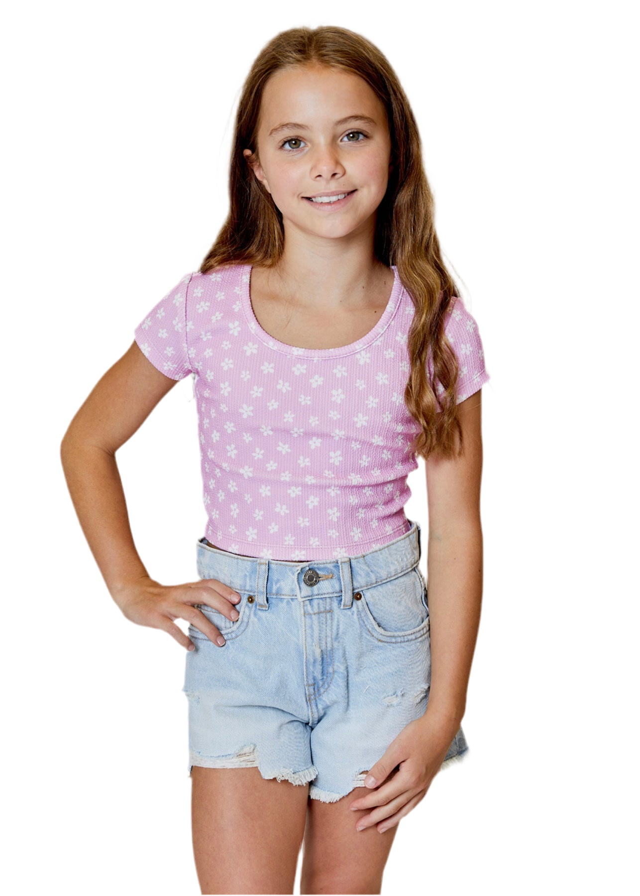 Flamingo Pink Daisy Tee