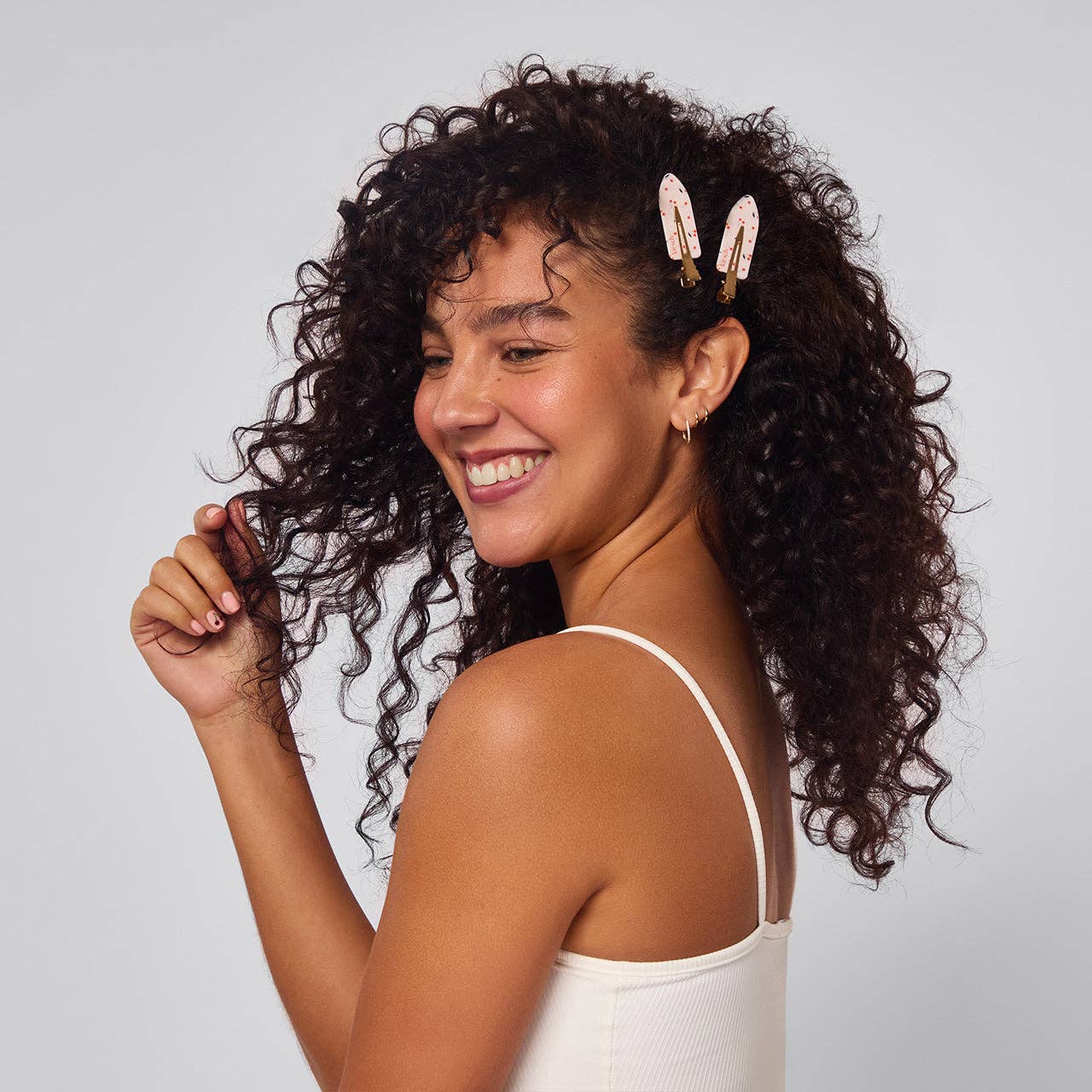 Recycled Plastic Creaseless Clips-Cherry Print