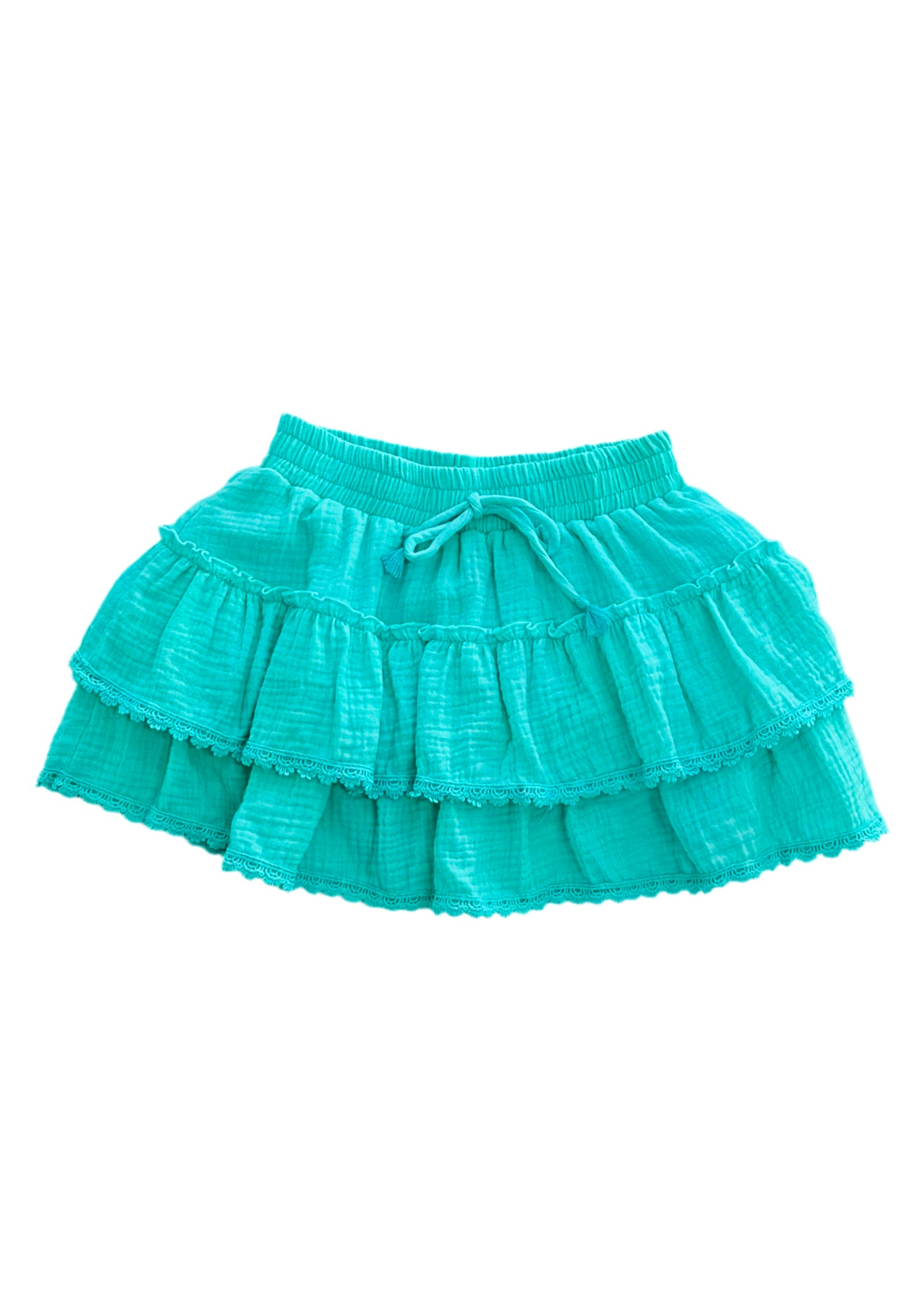 Teal Ruffle Skirt