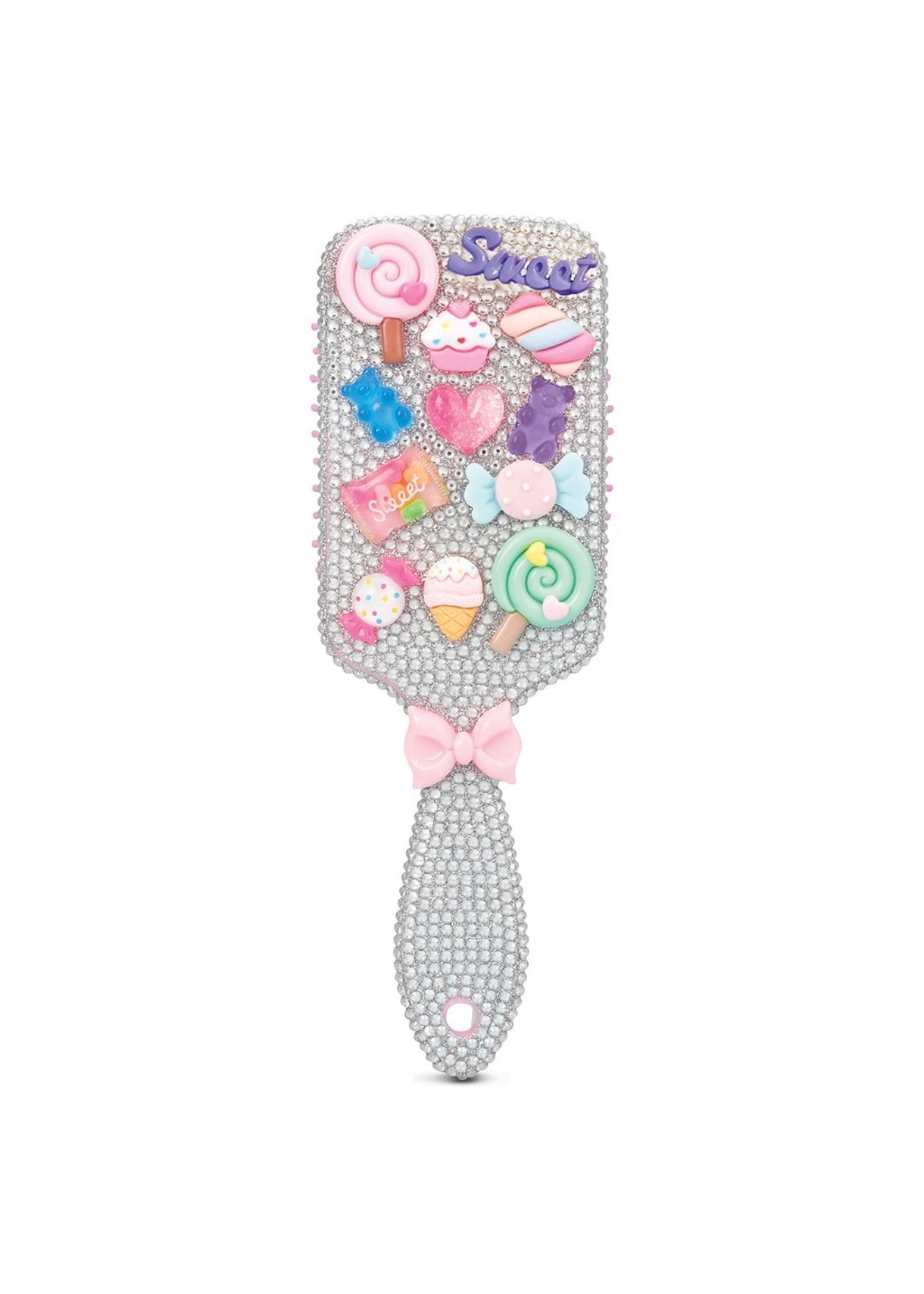 Charming Rhinestone Paddle Brush