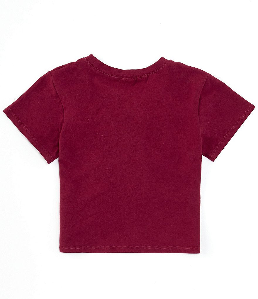 Cinched-Front Knit Tee