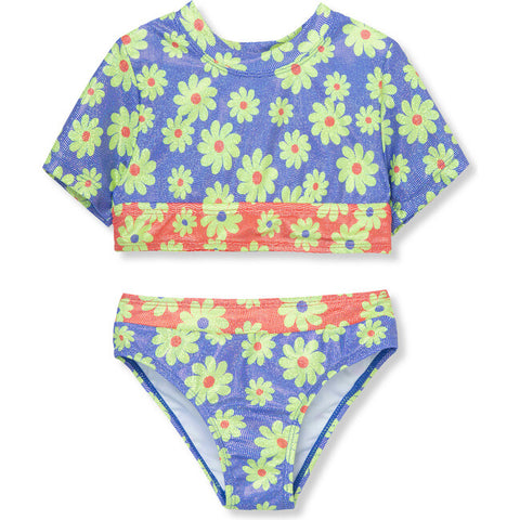 Line Crossed - Aqua Bikini Set