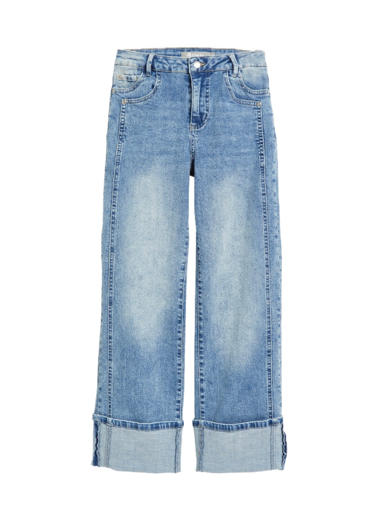 Two Tone Cuffed Straight