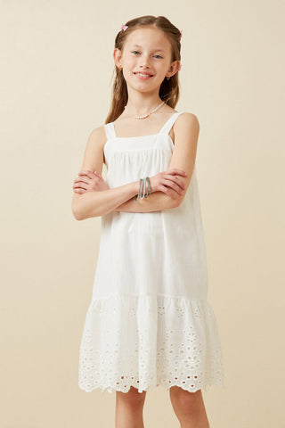 Lace Trim Ruffle Sleeve Dress