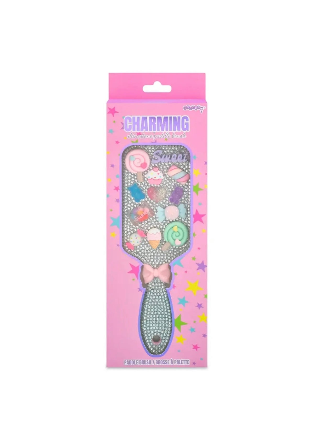 Charming Rhinestone Paddle Brush