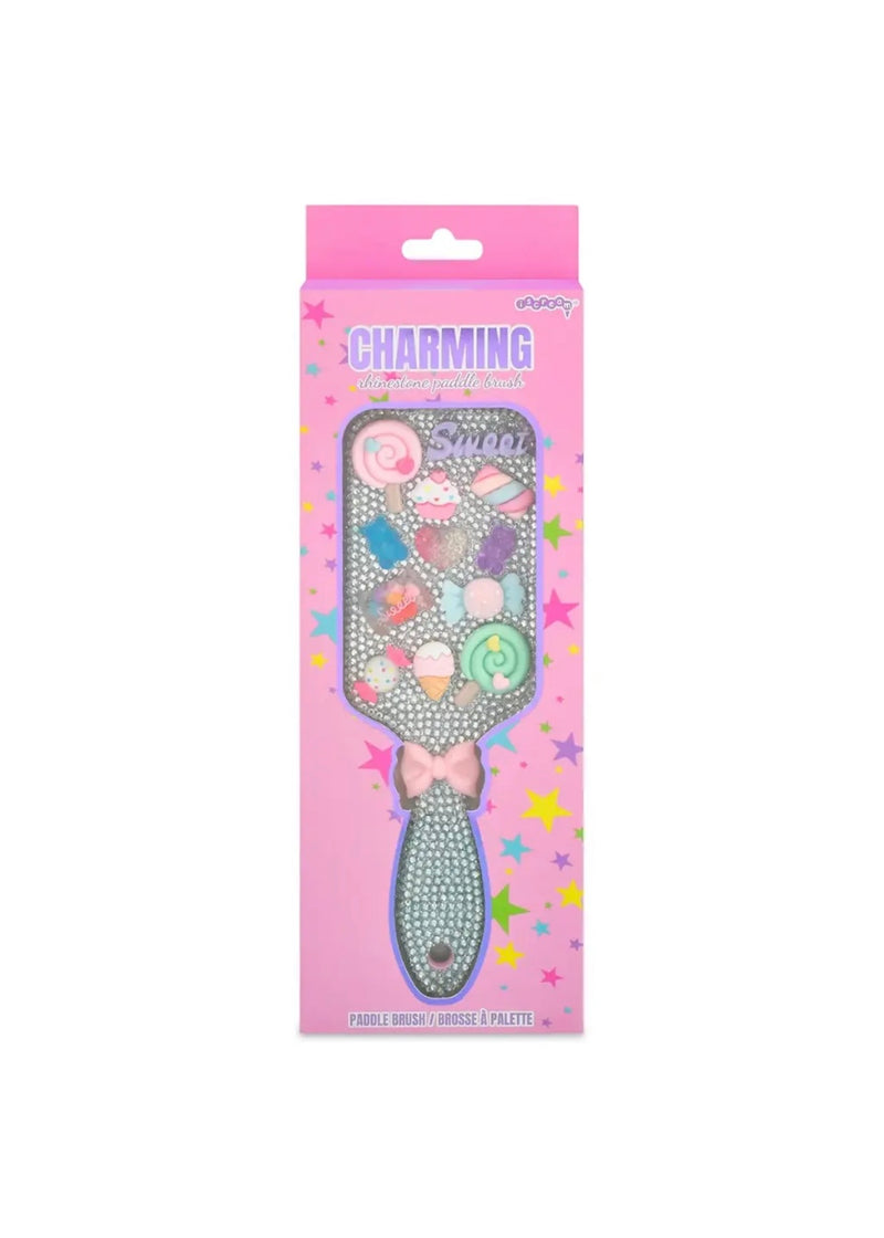 Charming Rhinestone Paddle Brush