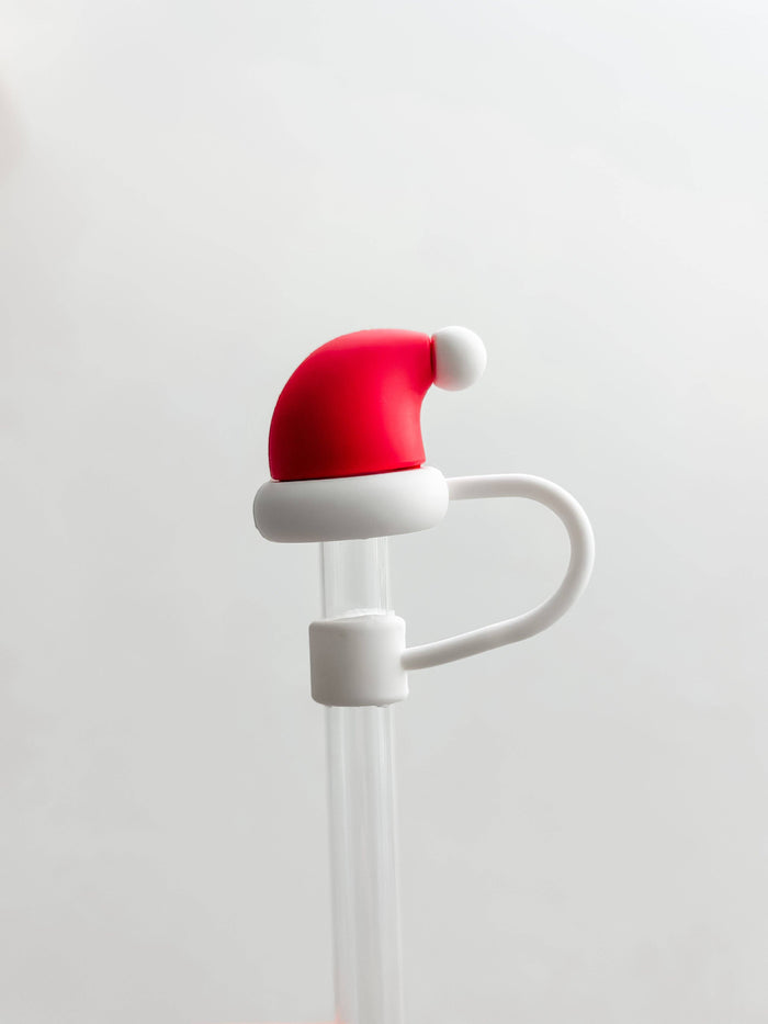 Santa Hat Straw Topper