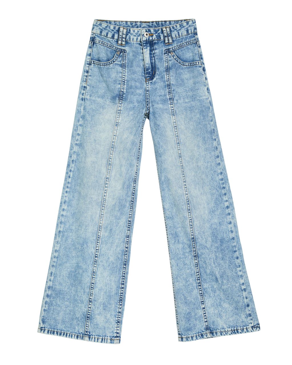 T-Seam Wide Leg Jeans