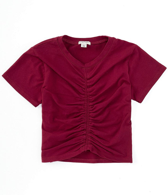Cinched-Front Knit Tee