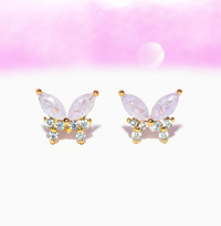 Lavender Remember Me Butterfly Studs