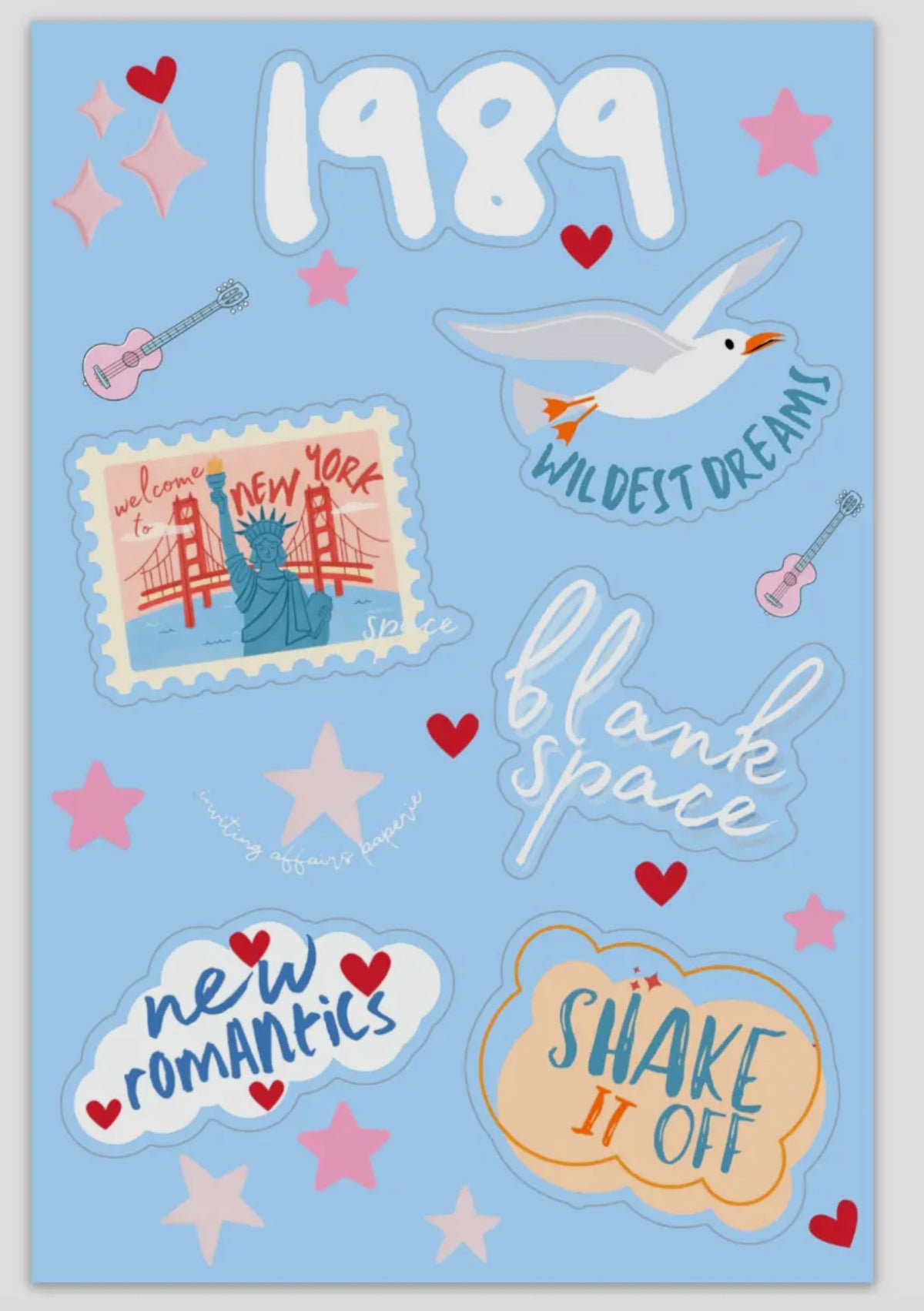 Taylor Swift Sticker Sheets (8 Styles)