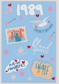 Taylor Swift Sticker Sheets (8 Styles)