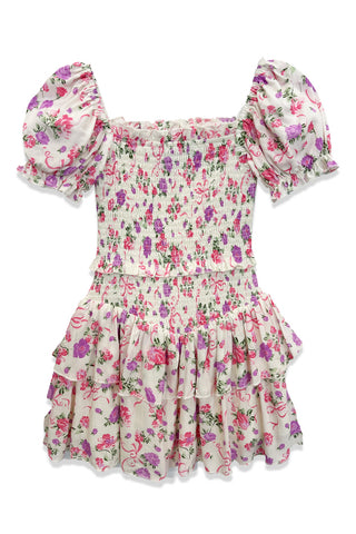 Rose Floral Chiffon Dress