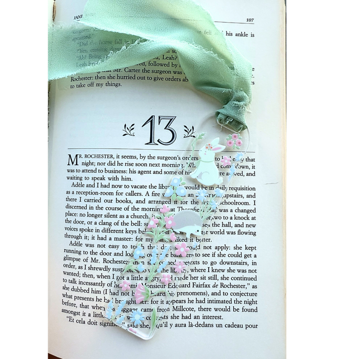 Vintage Bunny Acrylic Bookmark