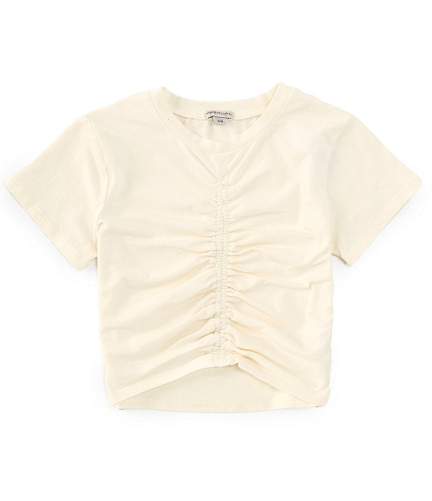 Cinched-Front Knit Tee