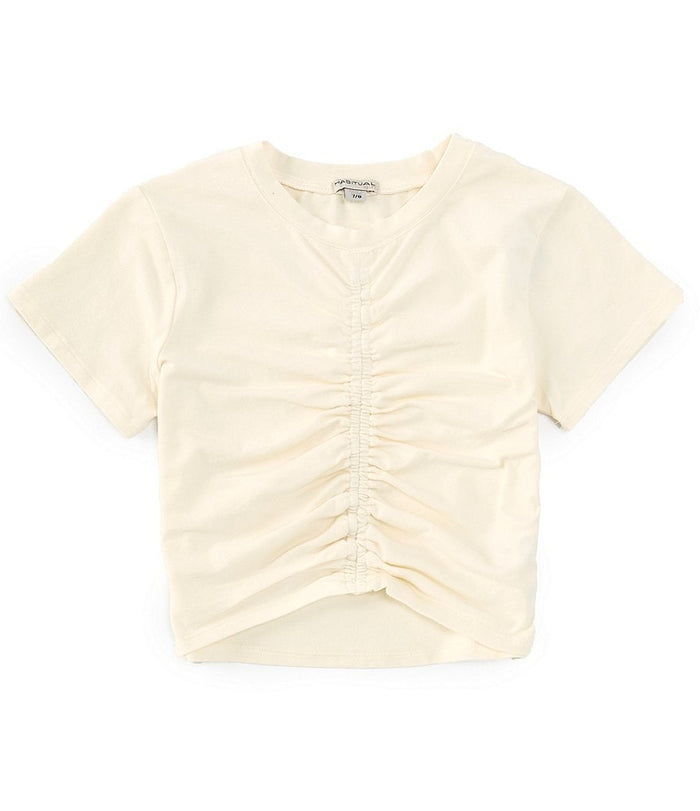 Cinched-Front Knit Tee