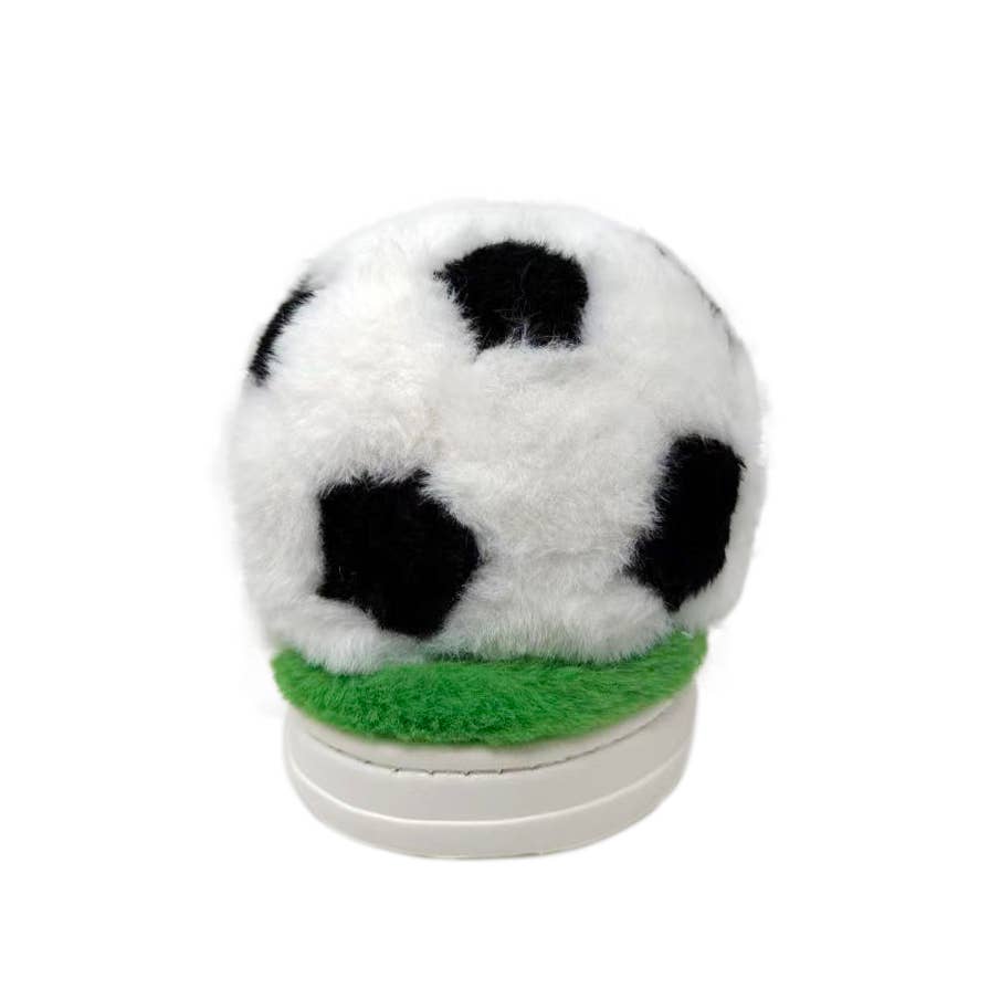 Soccer Ball | Women's Fuzzy Cozy Slides