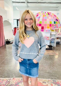 Pink Heart Sweater