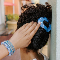 Flat Round Hair Clip | Medium | Blue Lagoon