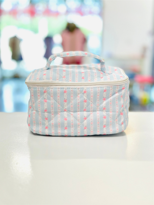 Blue Stripes Cosmetic Case