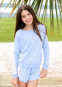 Light Blue Contrast Panel Crew