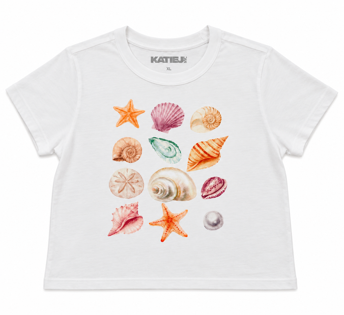 Tween Seashell Boxy Baby Tee