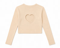 Sloane Ribbed Heart Long Sleeve Top-2 Colors