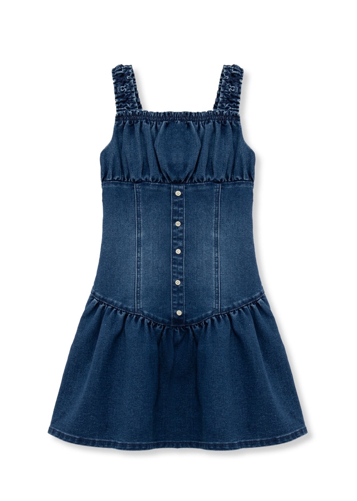 Denim Drop Waist Dress