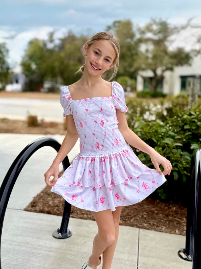 Theme Lexi Satin Dress at Scraps Of Magic Tween boutique 