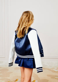 Valley Satin Varsity Jacket