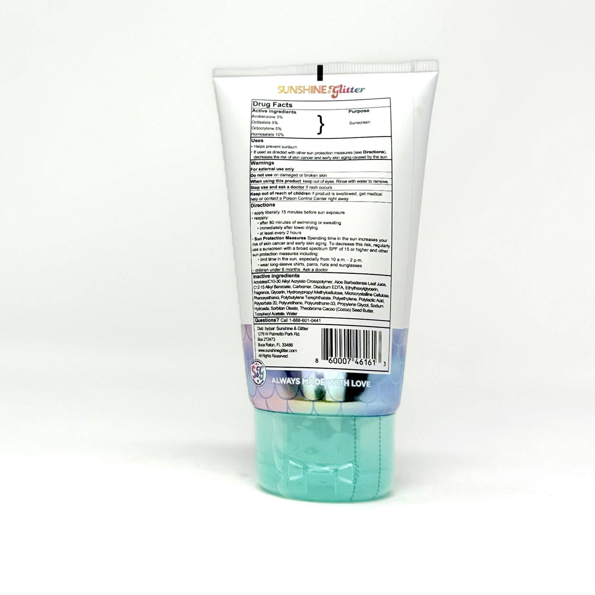 NEW! S&G Mermaid Biodegradable Glitter SPF 50 TUBE