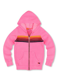 Aviator Nation Kid’s Five Stripe Zip Hoodie