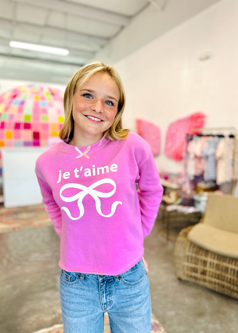 Je t’aime Bow Sweatshirt