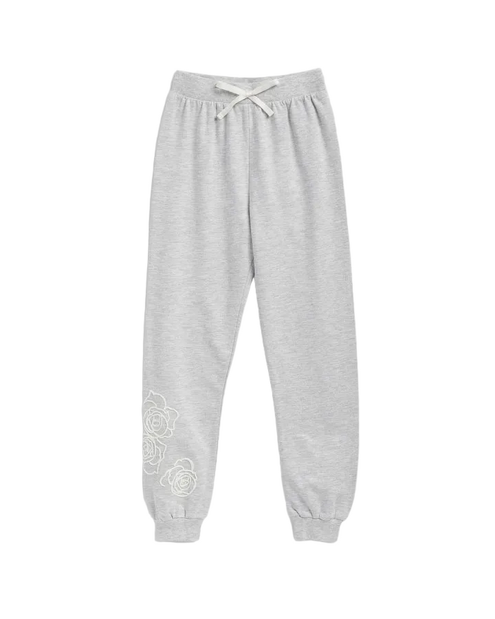 Rose Embroidered Jogger