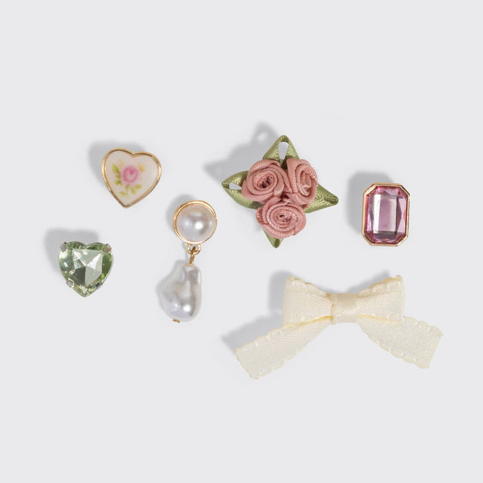 KitschPop™️ Charms 6pc Set - Vintage Pink