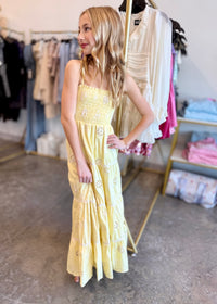 Striped Embroidery Maxi Dress