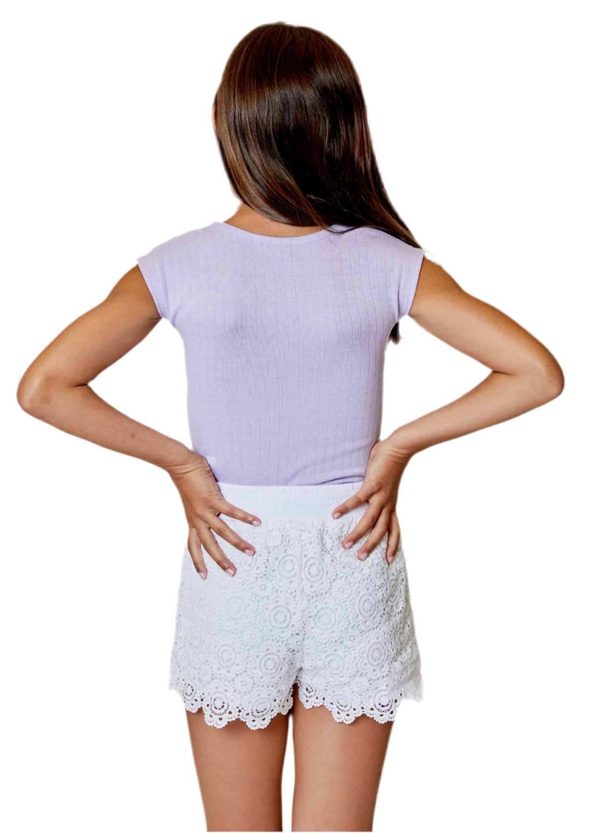 White Crochet Shorts