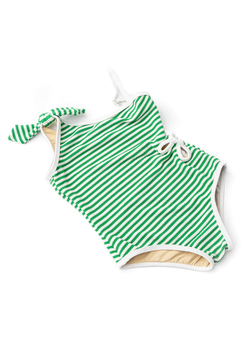 Ribbed Daisy Stripe One Piece