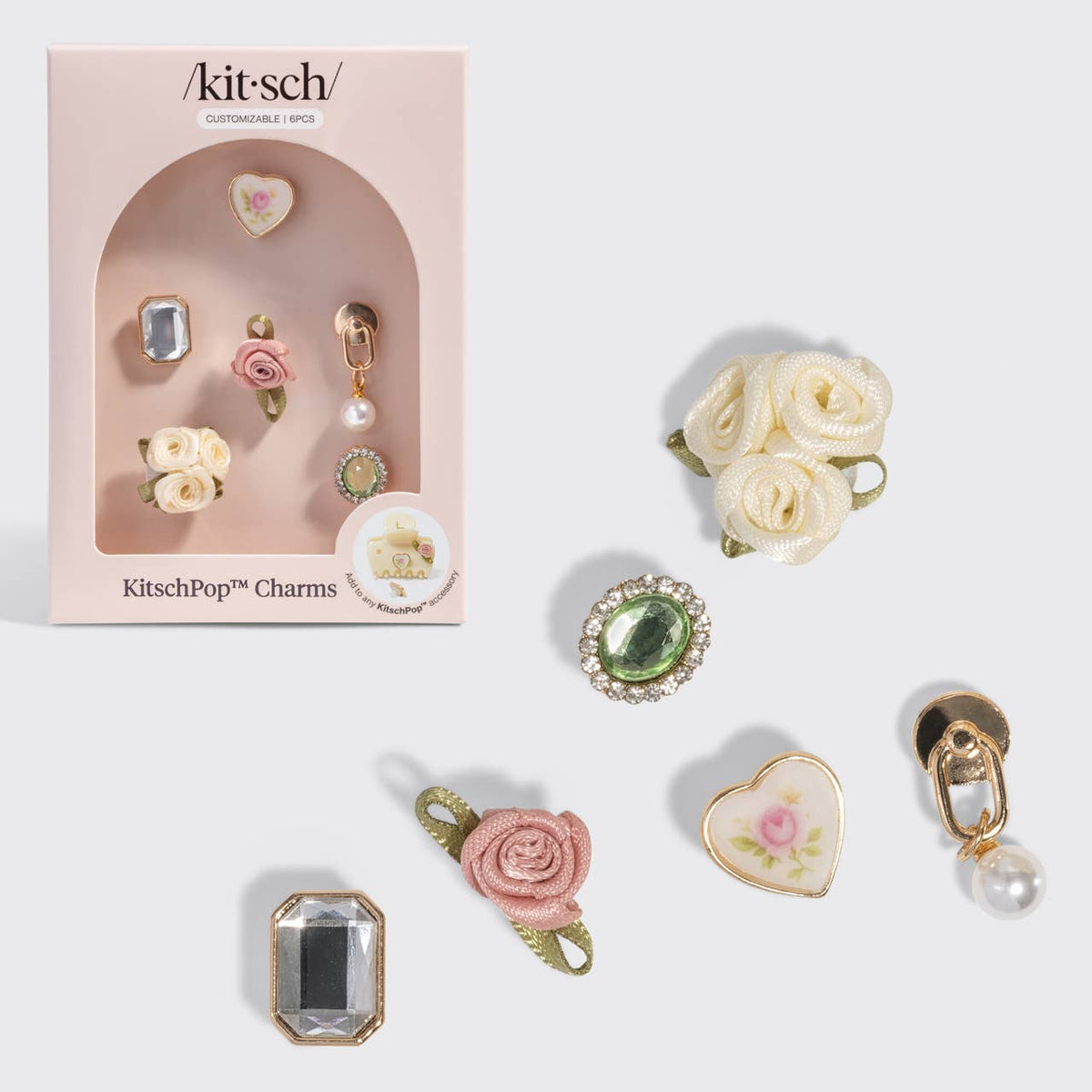 KitschPop™️ Charms 6pc Set - Vintage Ivory