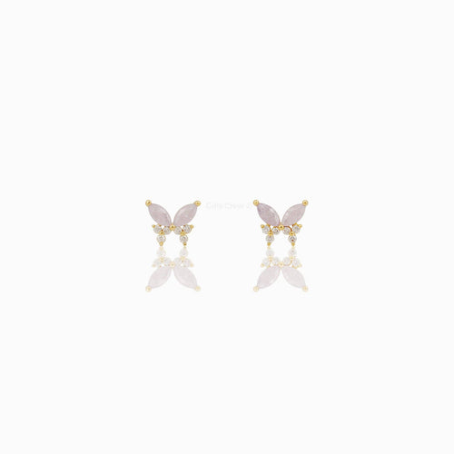 Lavender Remember Me Butterfly Studs