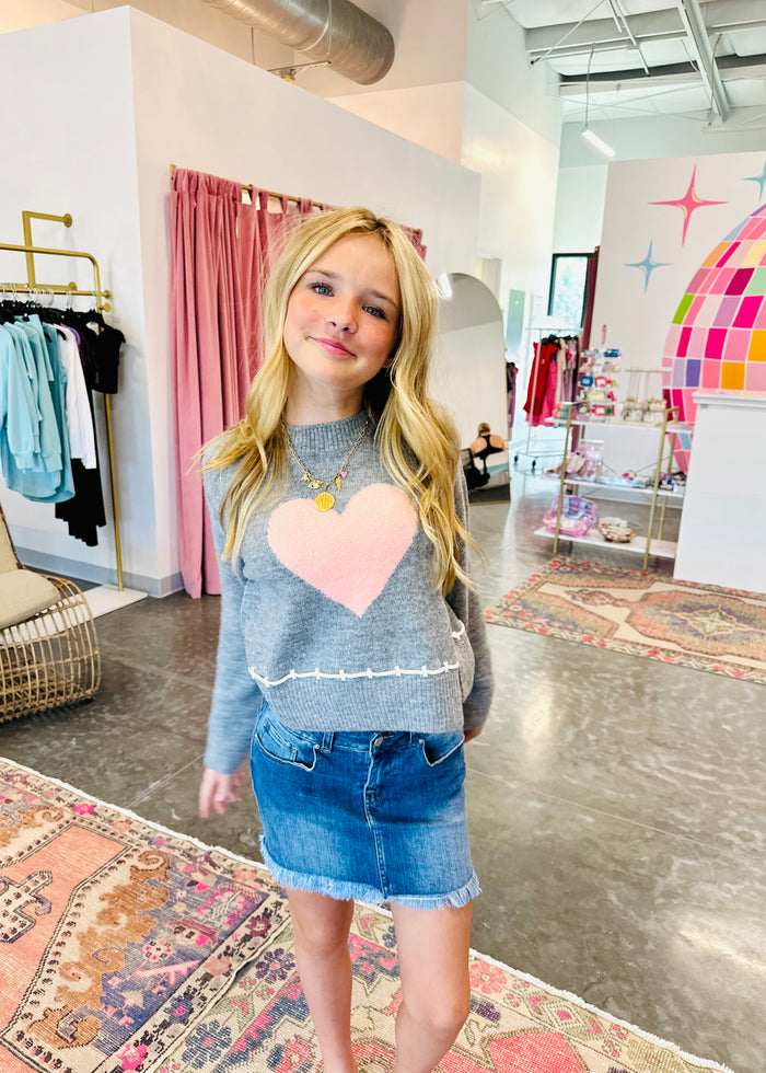 Pink Heart Sweater