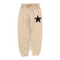 Beige Sweatpants With Black Star