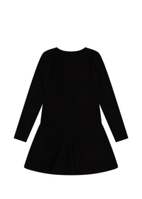 Ruffle Hem Long Sleeve Dress