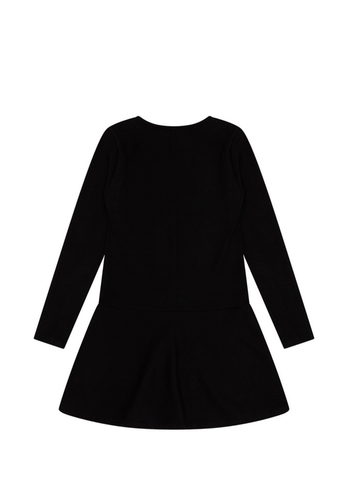 Ruffle Hem Long Sleeve Dress