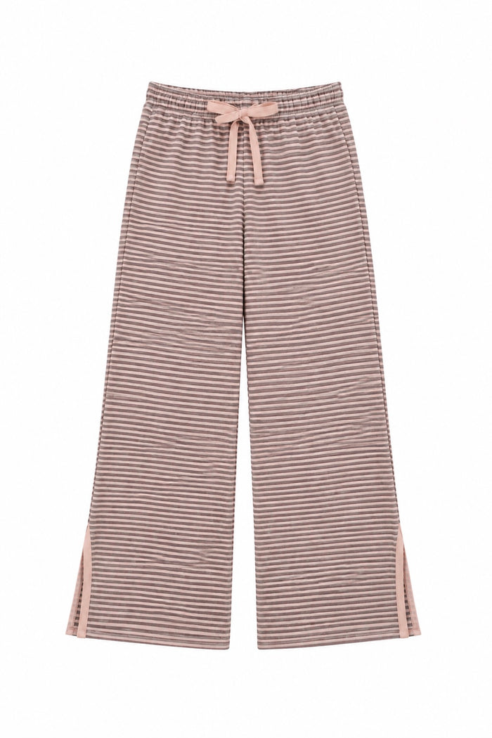 T2Love Blush Stripe Wide Leg Lounge Pants