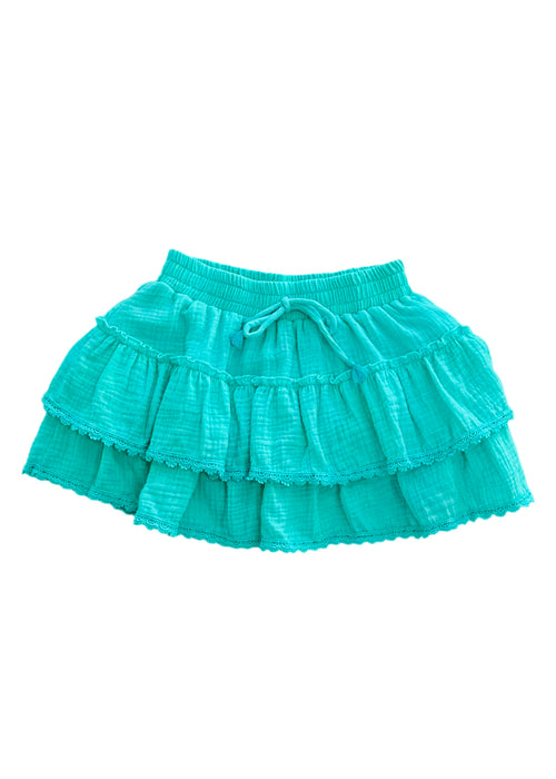 Teal Ruffle Skirt