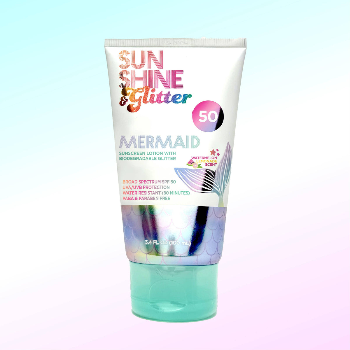 NEW! S&G Mermaid Biodegradable Glitter SPF 50 TUBE