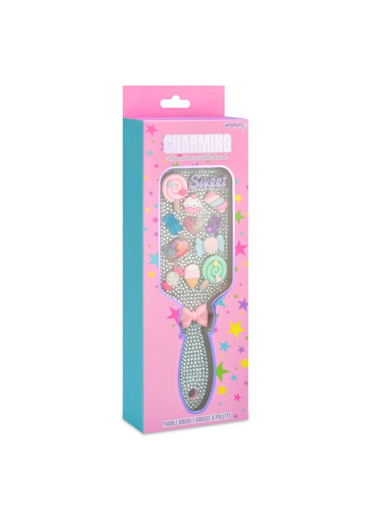 Charming Rhinestone Paddle Brush