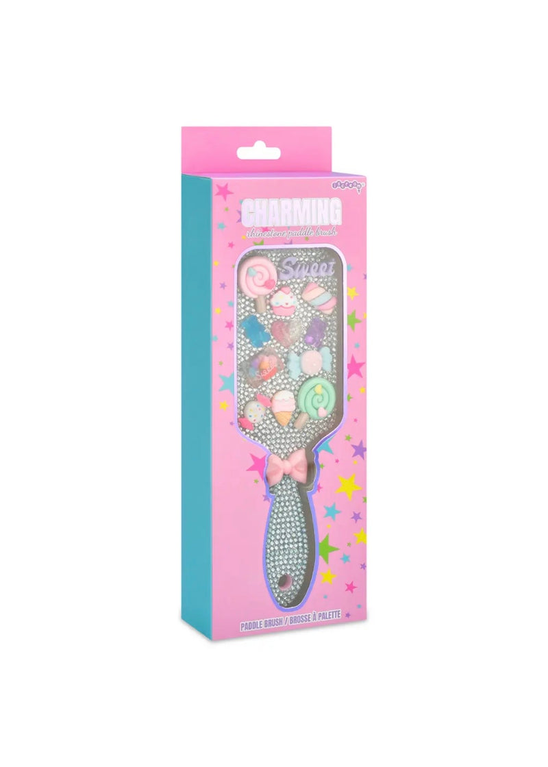 Charming Rhinestone Paddle Brush